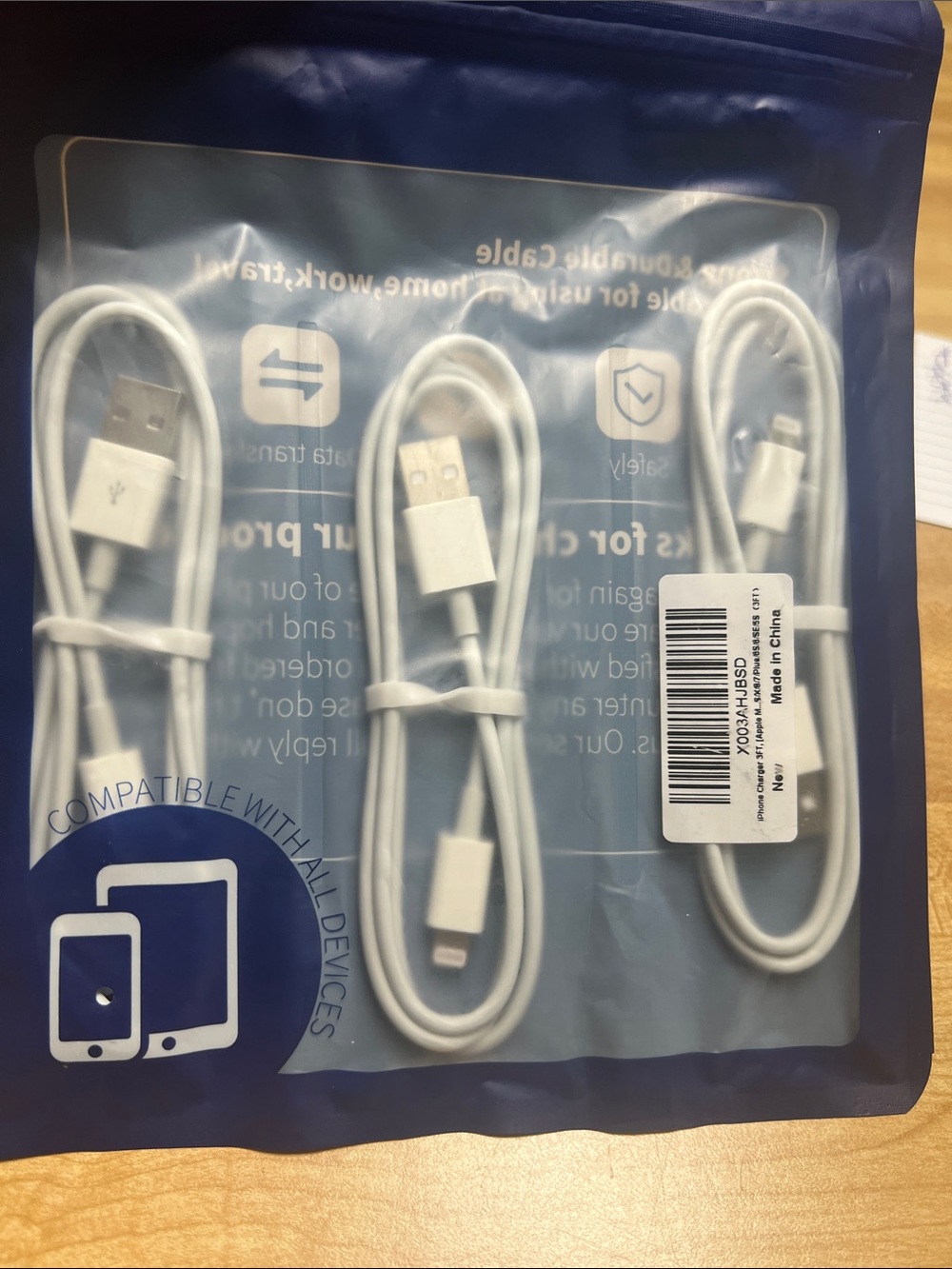 #2779**White Universal USB Charging Cables (3-Pack) - Picture 5 of 16
